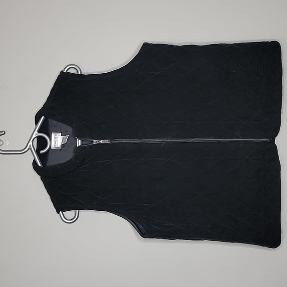 Chico's travelers size 2 (L-12) black quilted vest - Picture 1 of 8